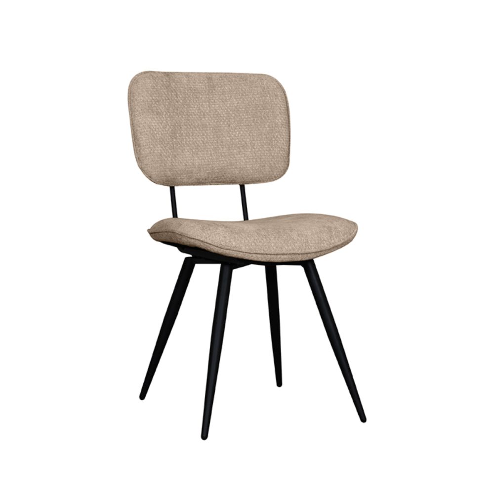 Eetkamerstoel Liva - Clay - Elite - Black Frame
