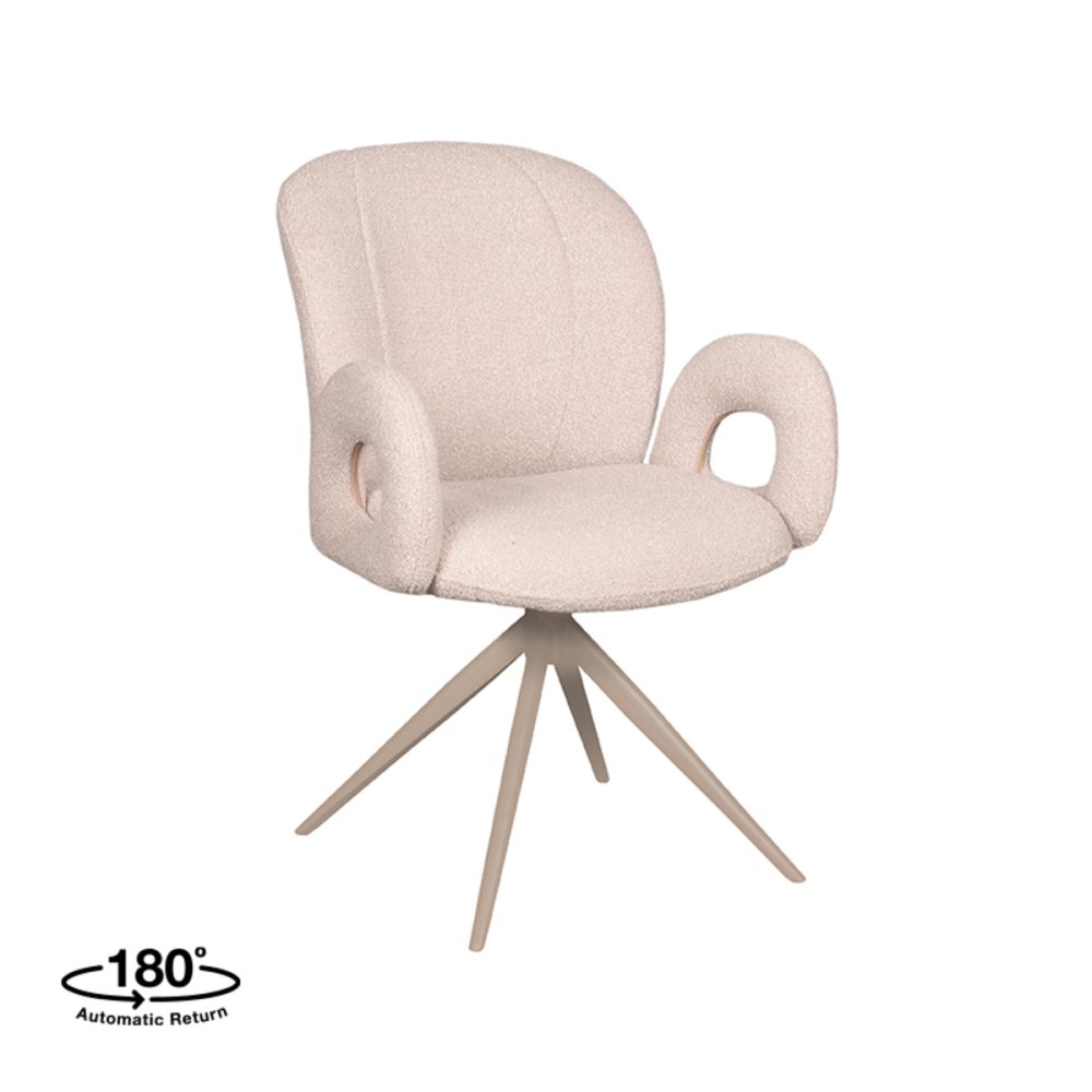 Eetkamerstoel Neo - Naturel - Boucle - Taupe Frame