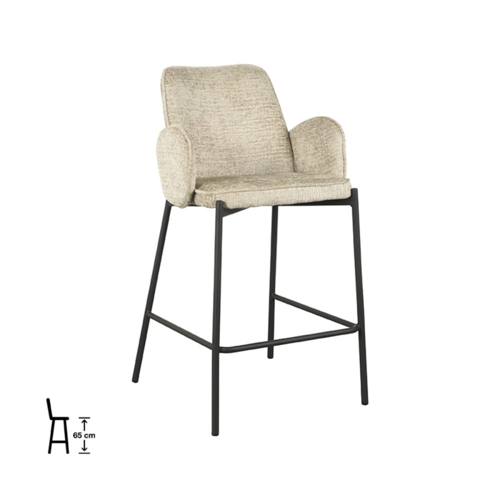 Barkruk Joni - Beige - Elegance - Zithoogte 65