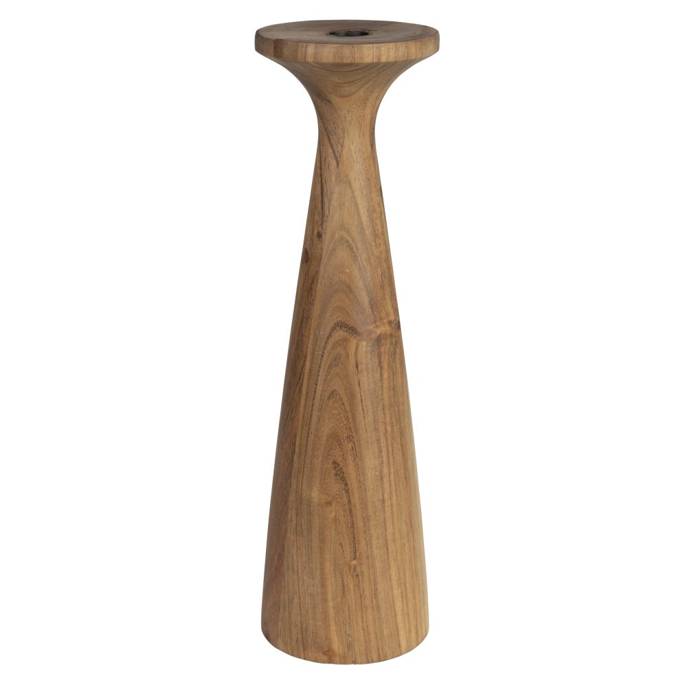 Candle Holder Flames L Brown