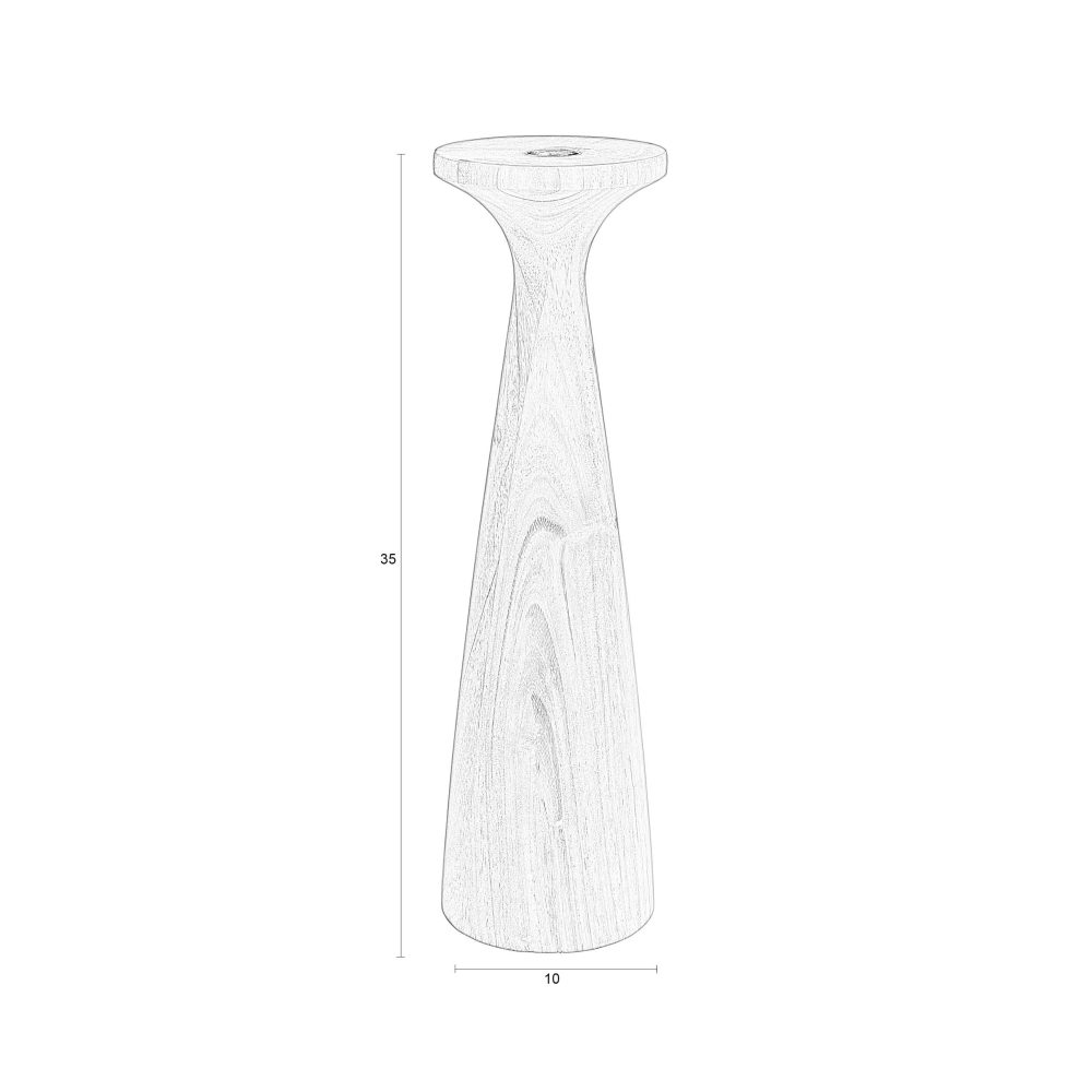 Candle Holder Flames M Brown