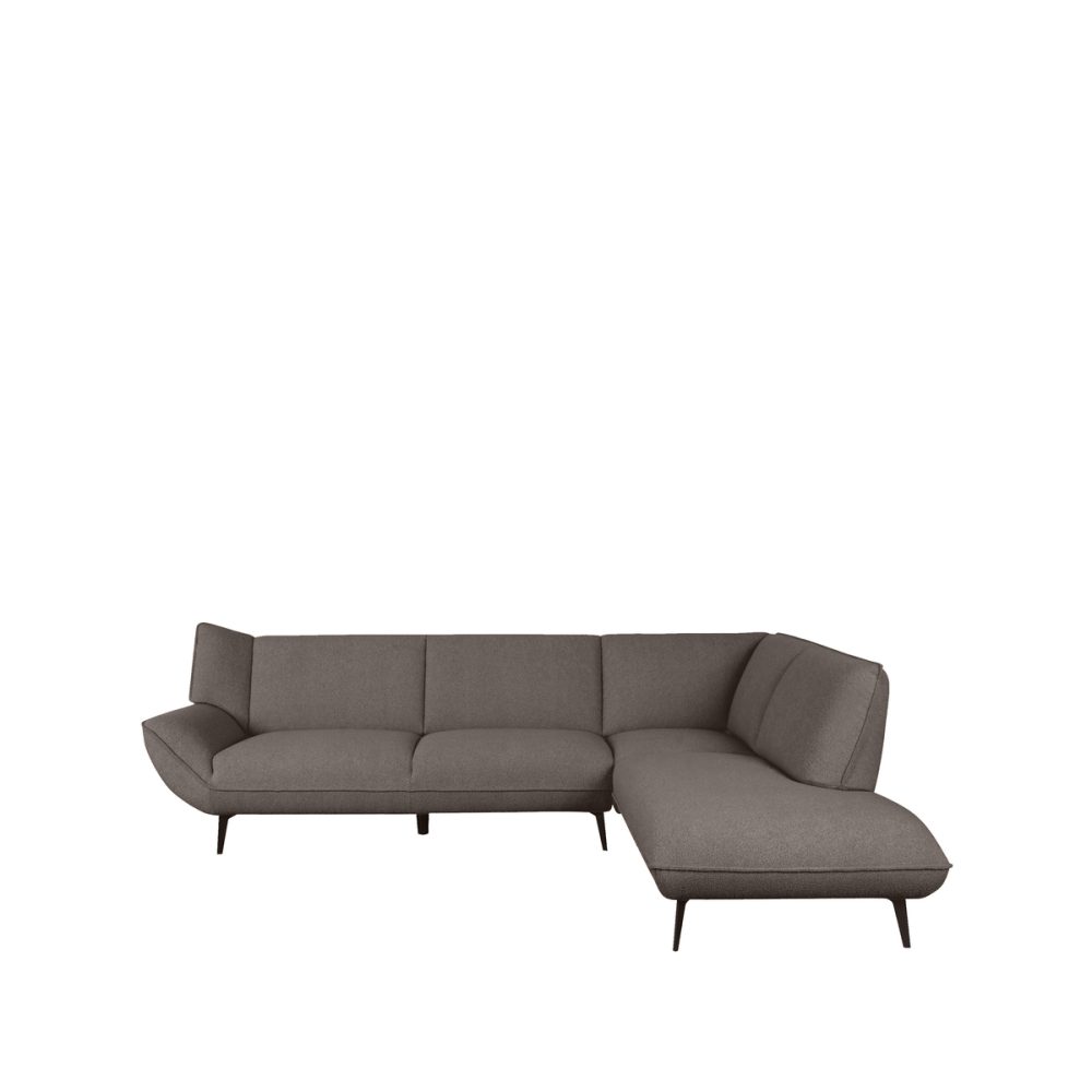 Hoekbank Pesaro - Bruin - Boucle - Rechts