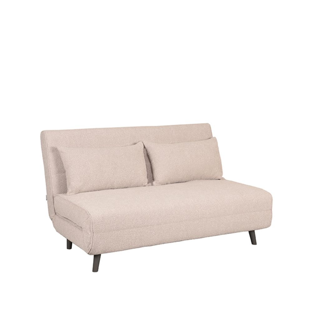 Slaapbank Double - Naturel - Boucle - Double | Zwarte Poot