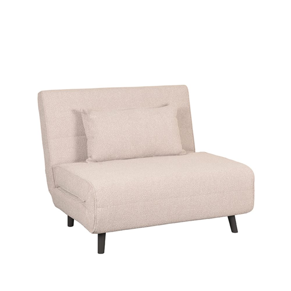 Slaapbank Single - Naturel - Boucle - Single | Zwarte Poot