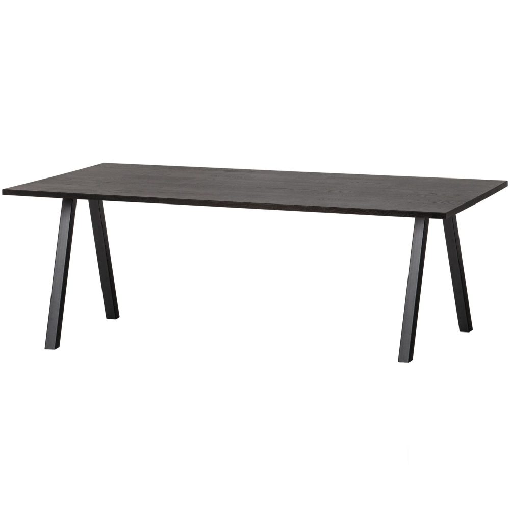 COMBI-TABLO: TAFEL EIKEN 160X90 & 2-STAND BLACKNIGHT [fsc]