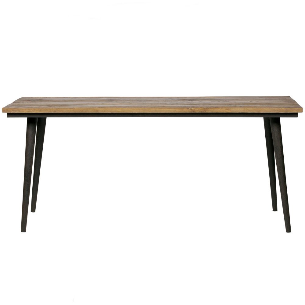 GUILD TAFEL NATUREL MET ZWART ONDERSTEL 180X90 CM