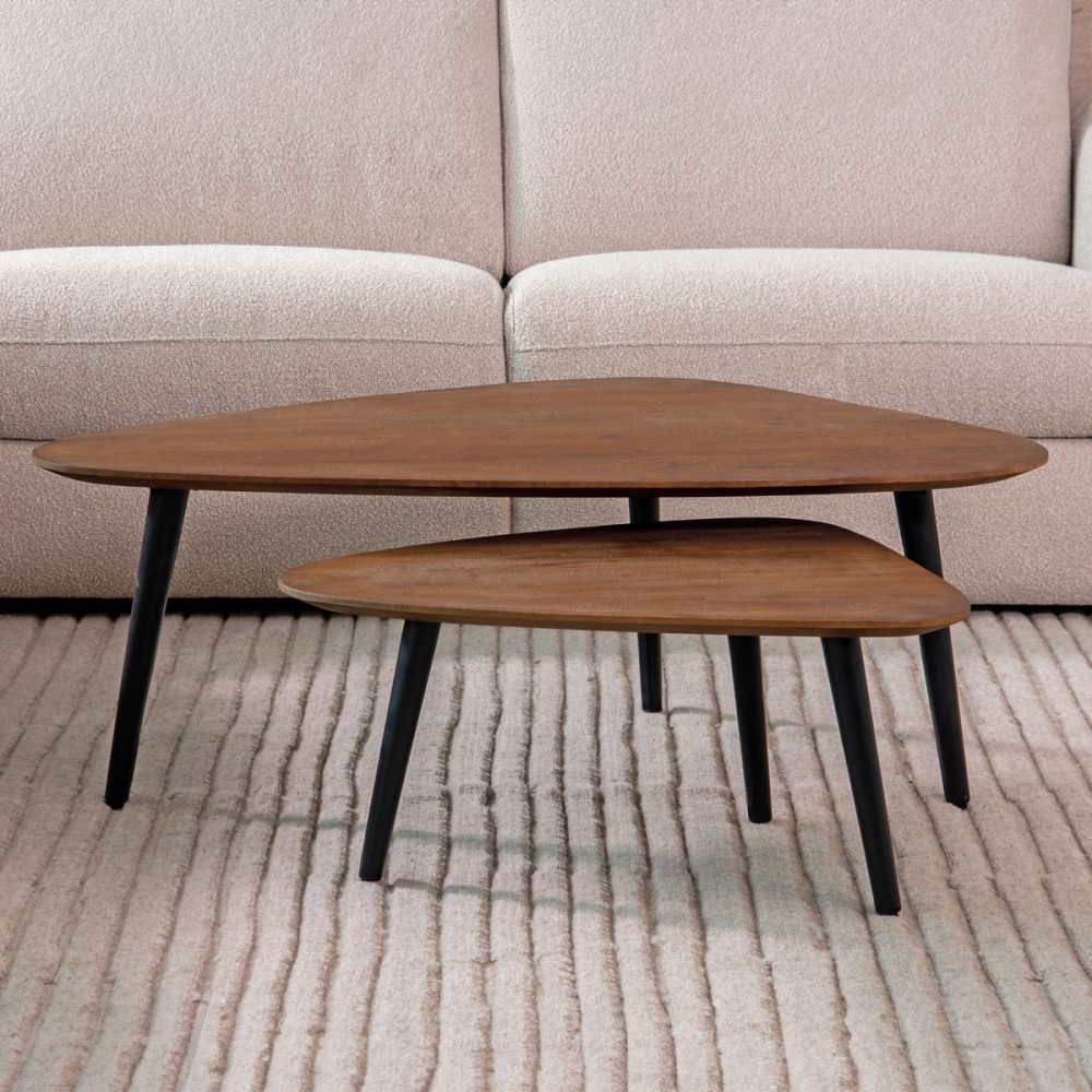 Salontafel Rock - Espresso - Mangohout - 110 cm