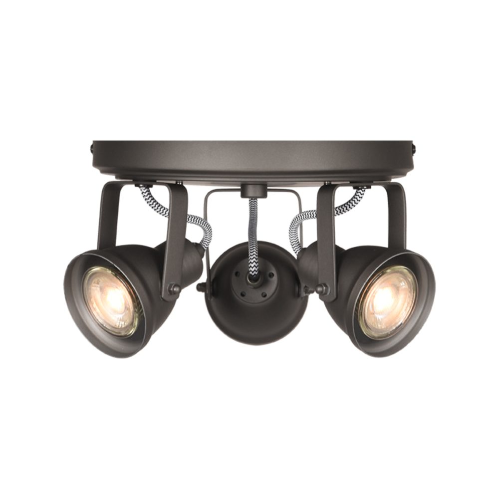 Spot Max led - Burned Steel - Metaal - 3-Lichts