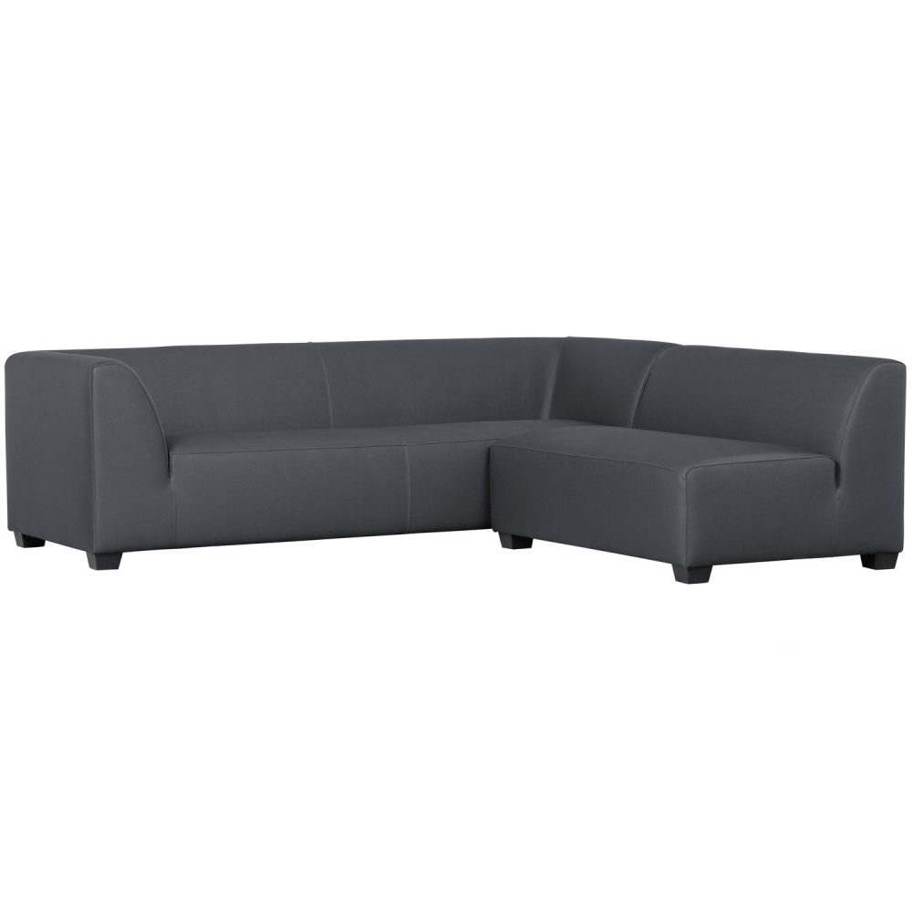 HOLLANDIA HOEKBANK TUIN CARBON GRIJS