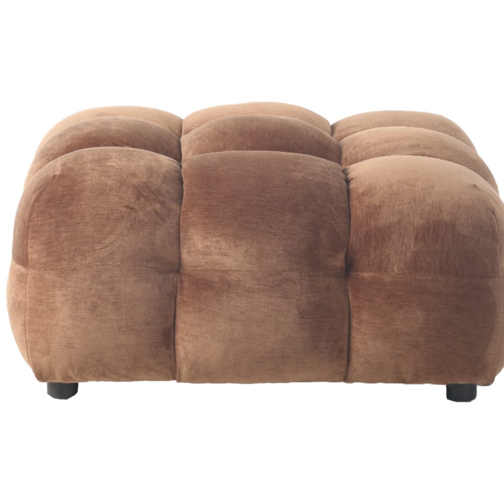 Hocker Hackman Velours Cognac