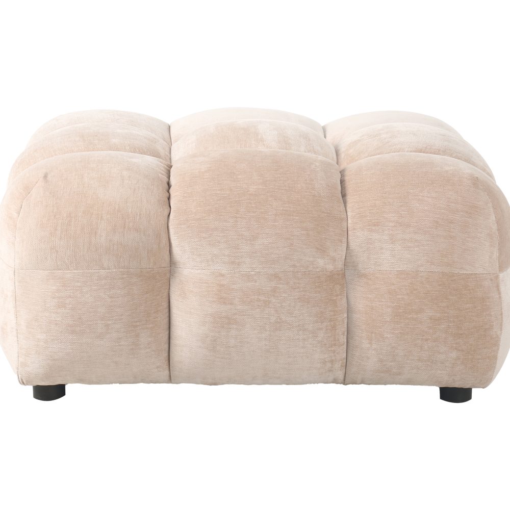 Hocker Hackman Velours Beige