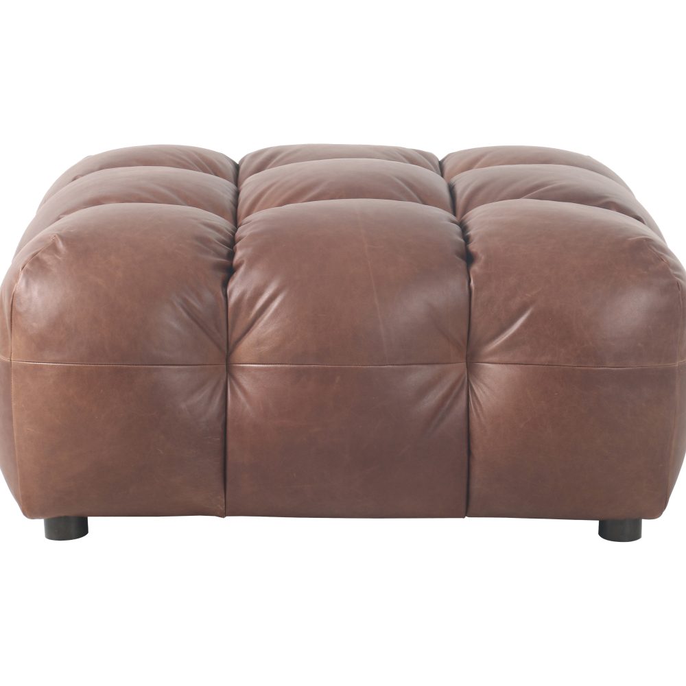 Hocker Hackman Leather Chocolate