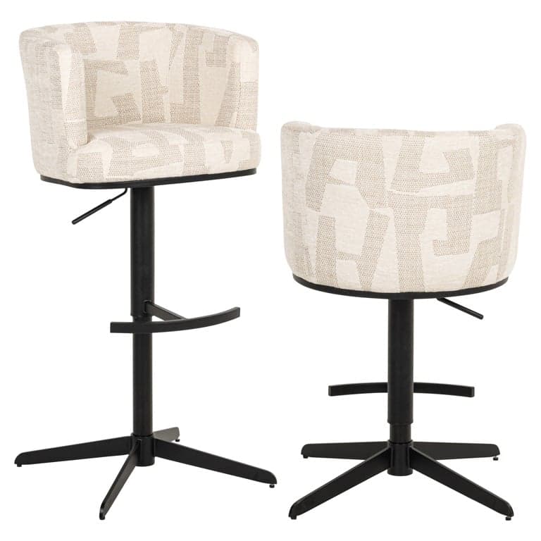 Bar/counterstoel Cheyenne beige graffic (Beige graffic)