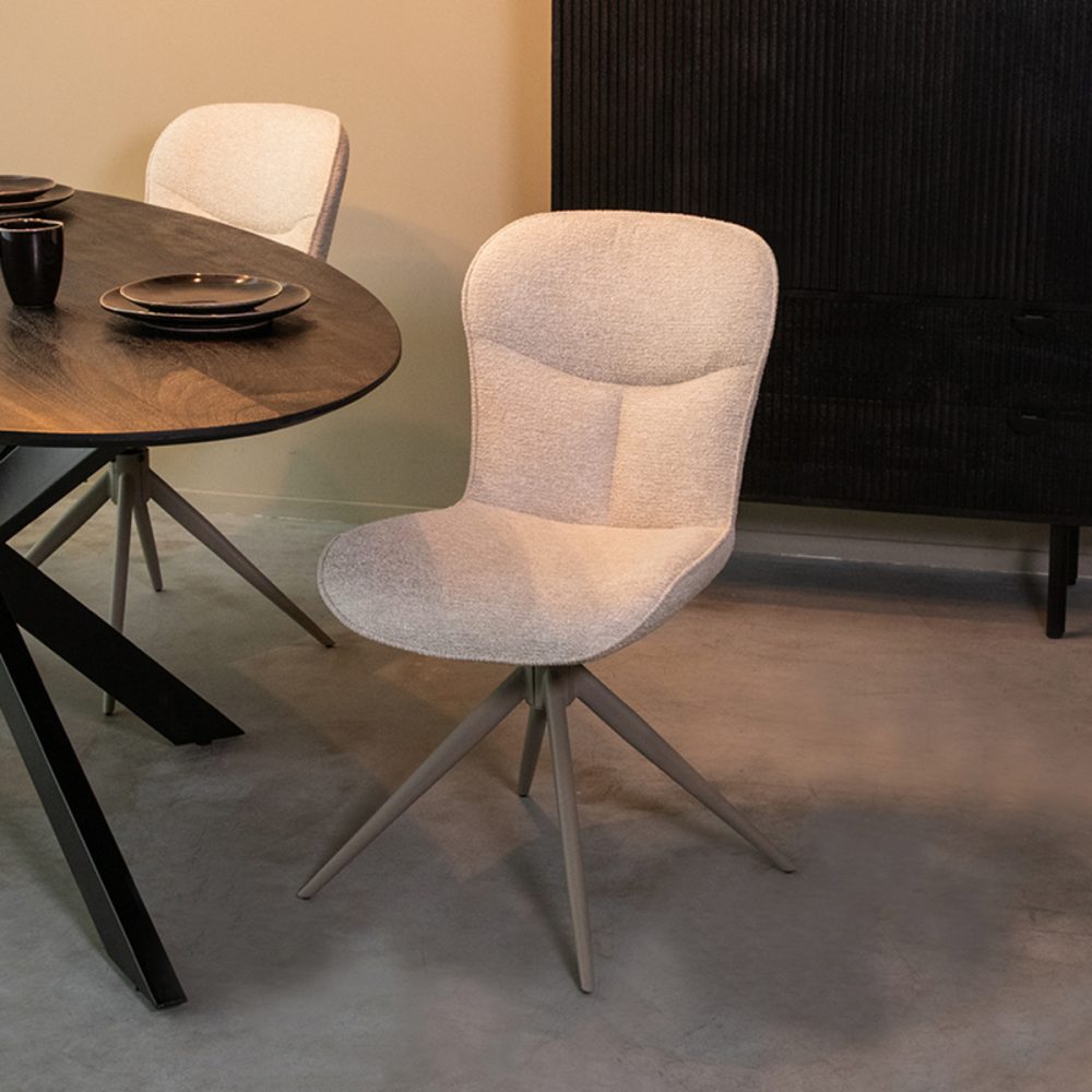 Eetkamerstoel Thorben - Naturel - Canyon - Taupe Frame