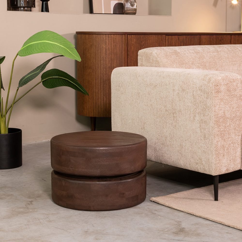 Salontafel Milly - Espresso - Mangohout - 50 cm