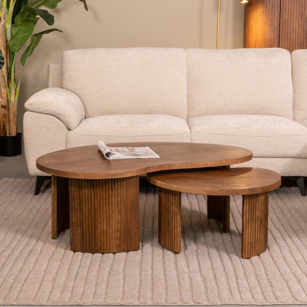Salontafel Timon - Nature - Mangohout - 100 cm