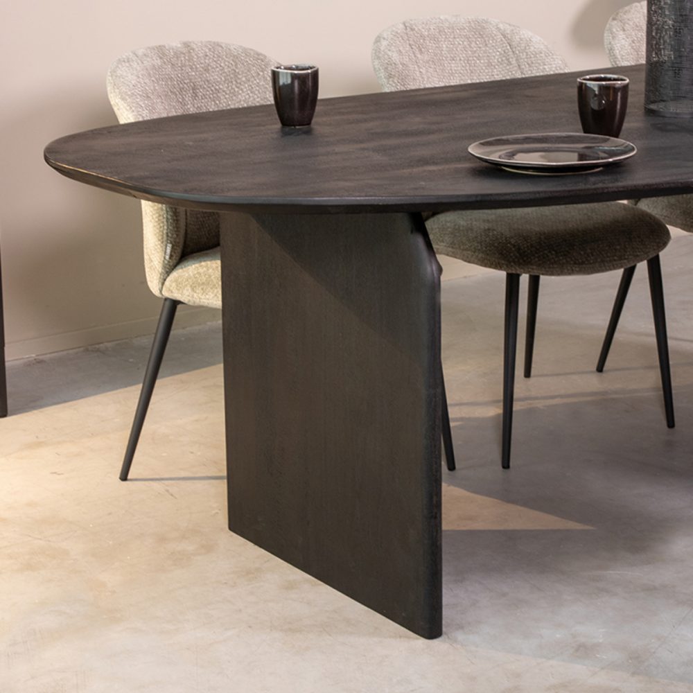 Eetkamertafel Cooper - Zwart - Mangohout - 250x110 cm