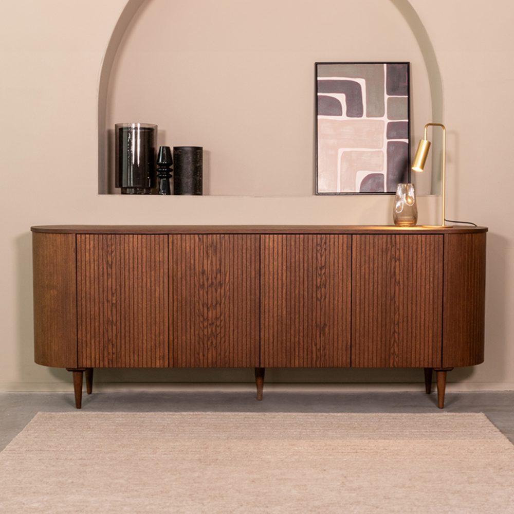 Dressoir Oliva - Walnoot - Eiken - Dressoir 220 cm