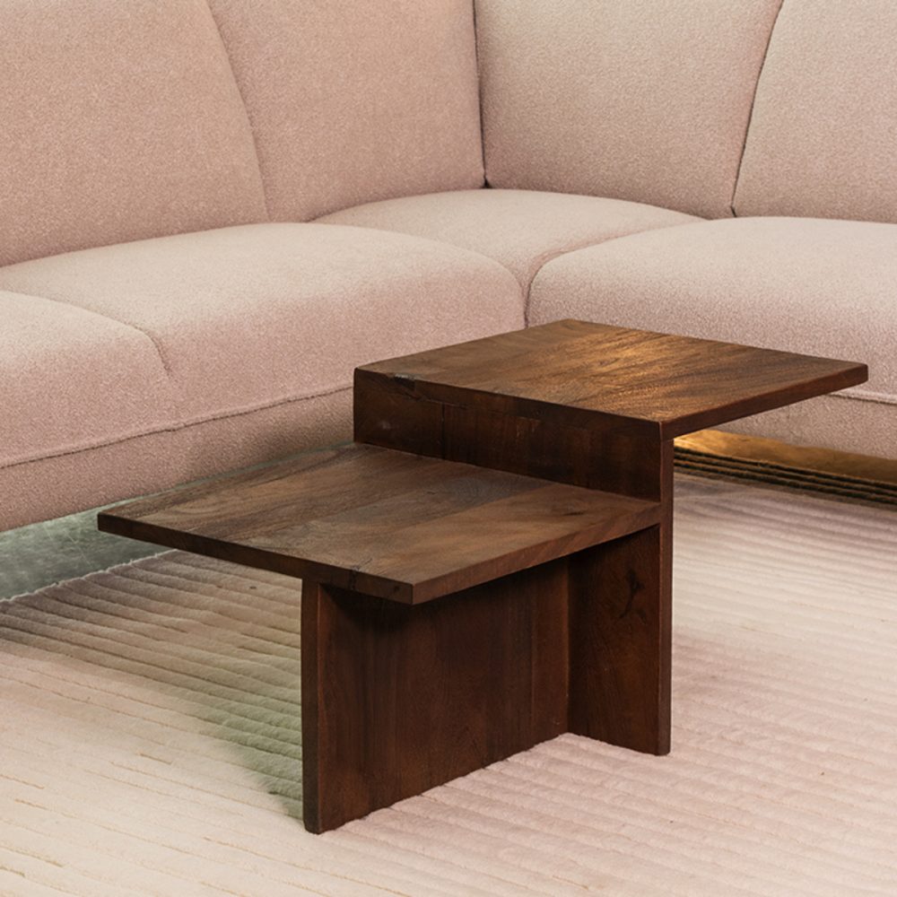 Salontafel Skip - Espresso - Mangohout - 90 cm