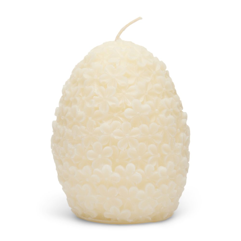 Flowers Candle white
