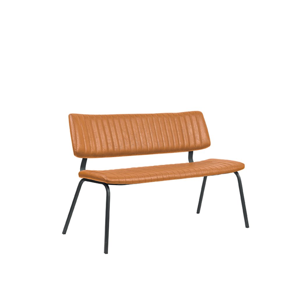 Eetkamerbank Gusto - Cognac - PU-Leder - 120 cm