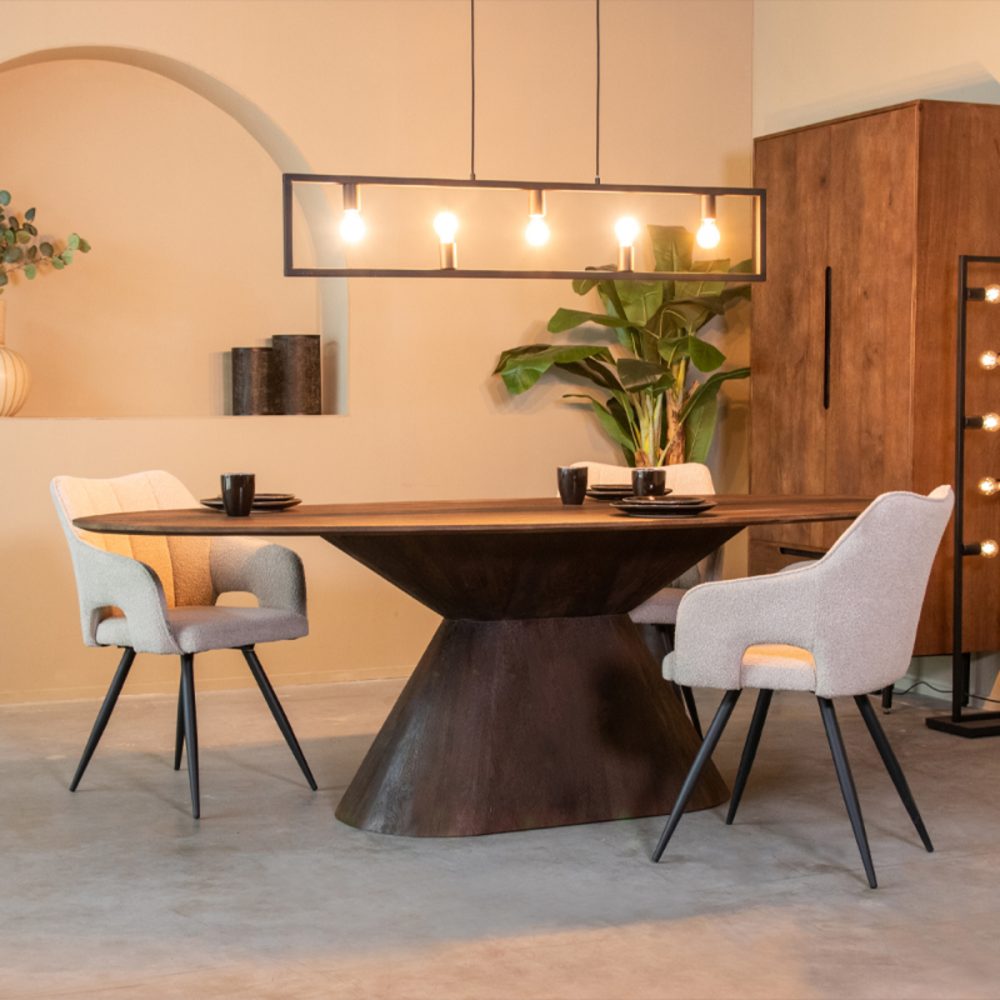 Eetkamertafel Jagger - Espresso - Mangohout - 240x110 cm