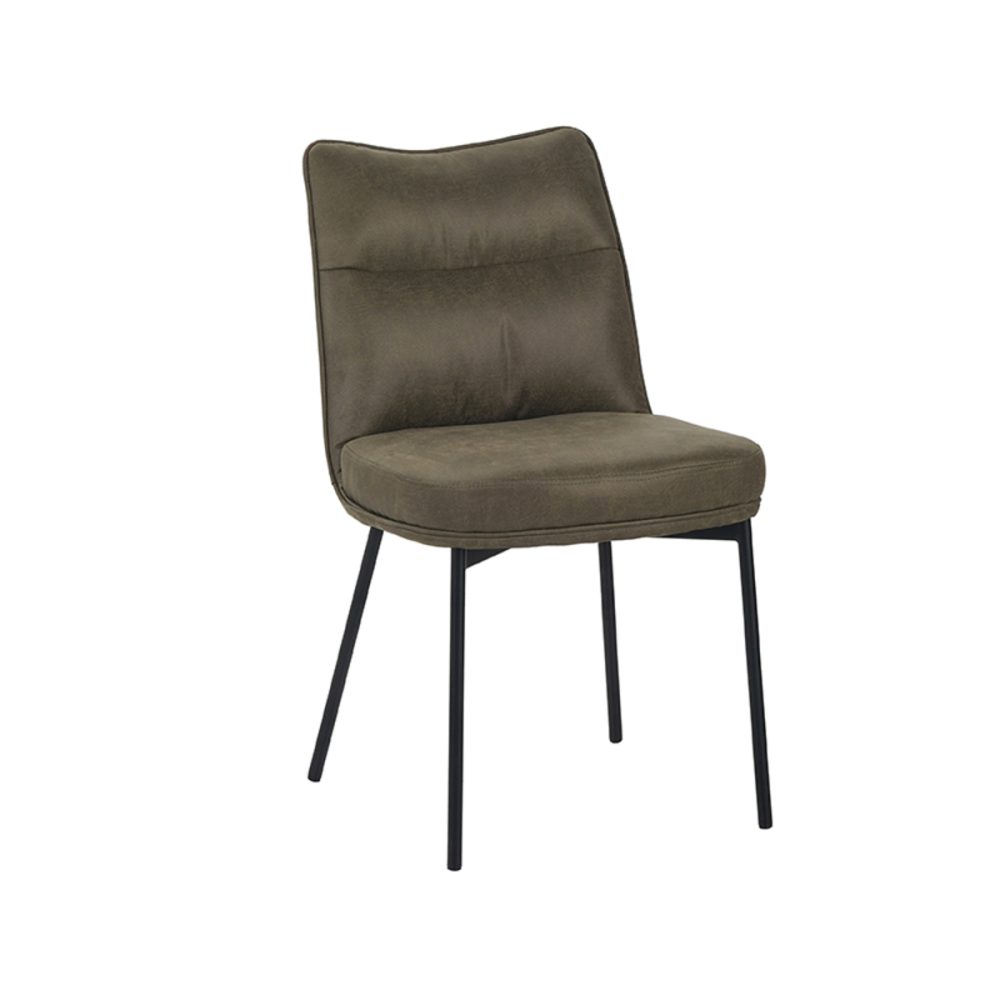 Eetkamerstoel Lennon - Moss - Micro Suede - Black Frame