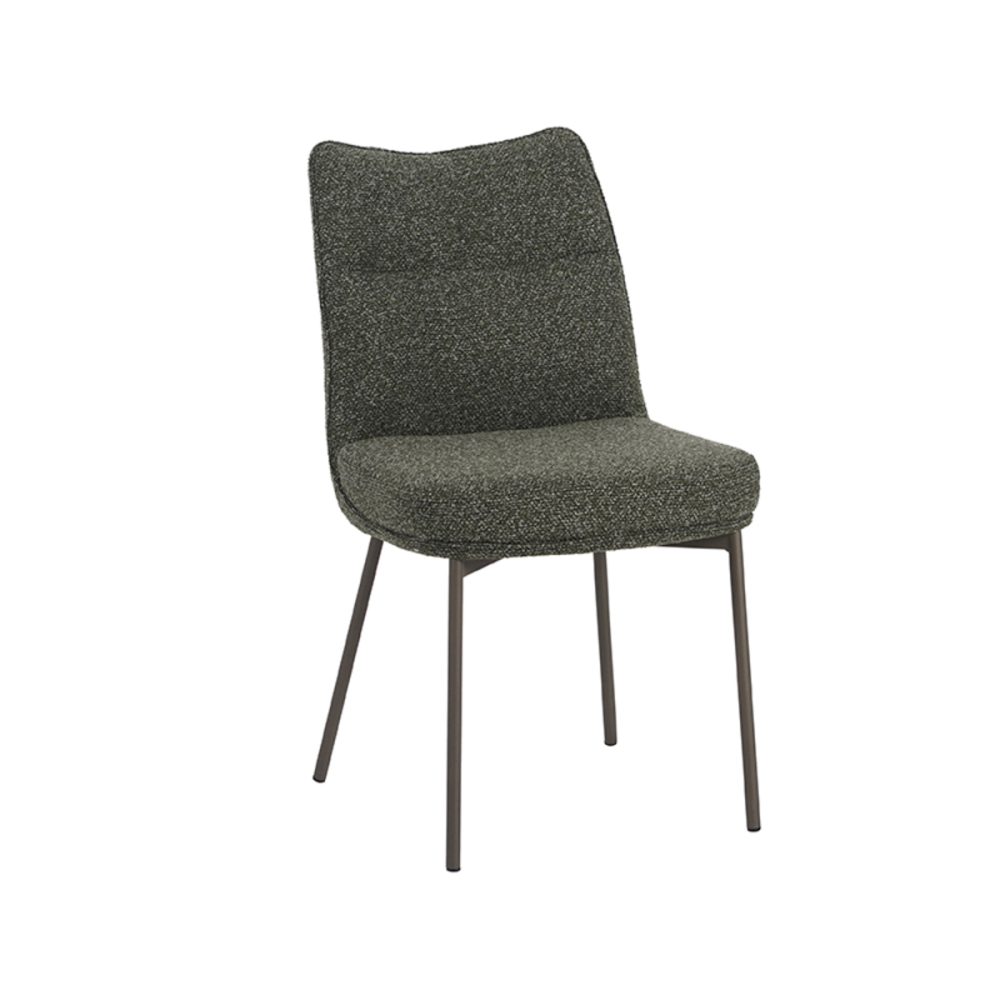Eetkamerstoel Lennon - Forest - Boucle - Black Frame