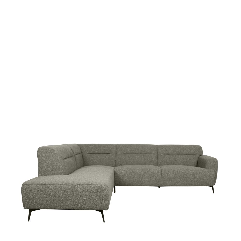 Hoekbank Bolzano - Truffel grijs - Boucle - Links
