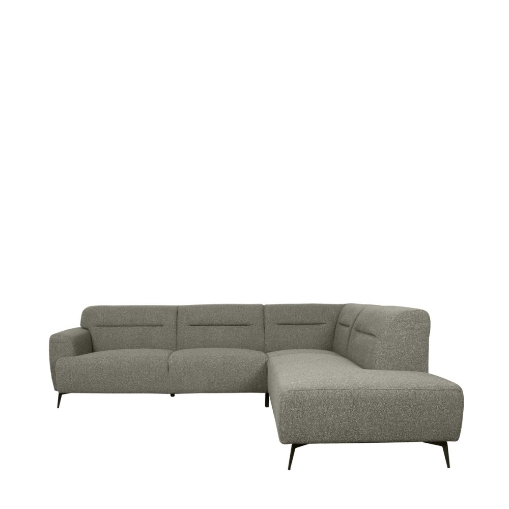 Hoekbank Bolzano - Truffel grijs - Boucle - Rechts