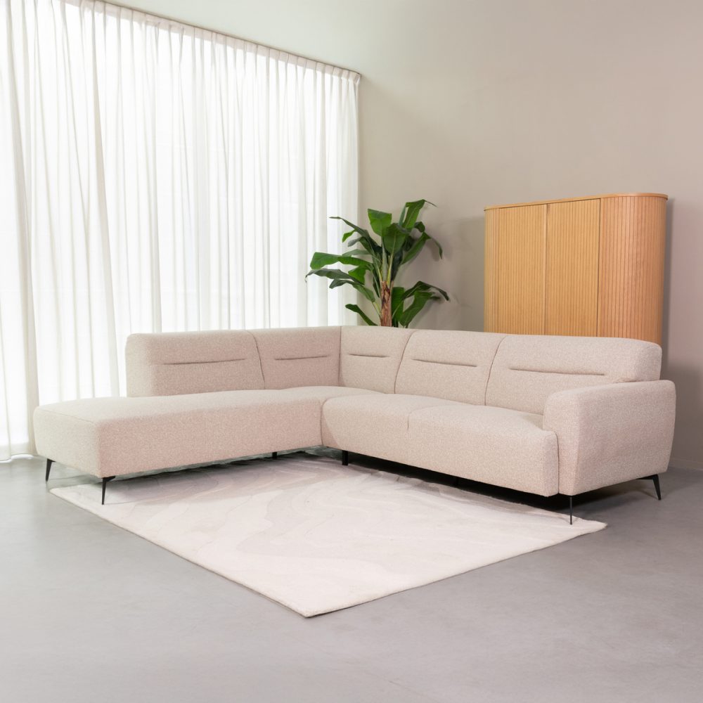 Hoekbank Bolzano - Naturel - Boucle - Links