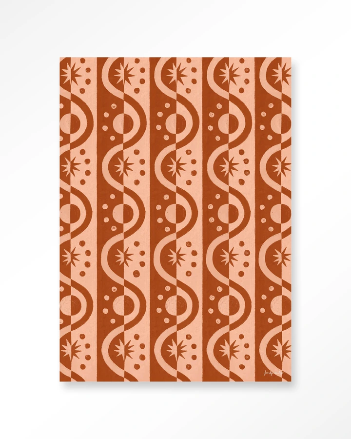 Moon BlockPrint