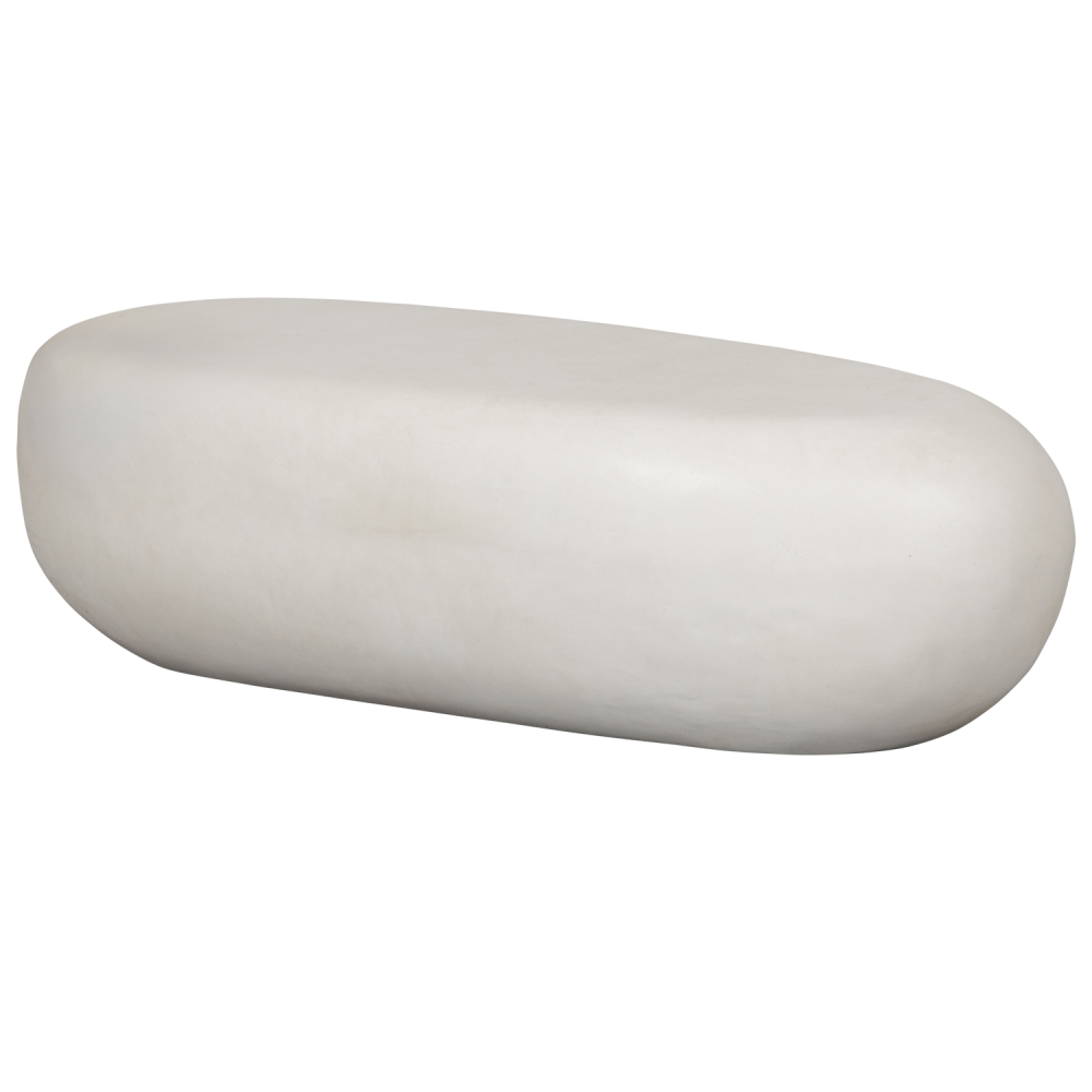 PEBBLE SALONTAFEL BETONLOOK WIT 28x100x43CM