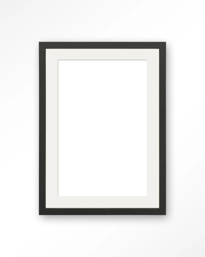 Houten lijst 40x50 cm - zwart - passe partout