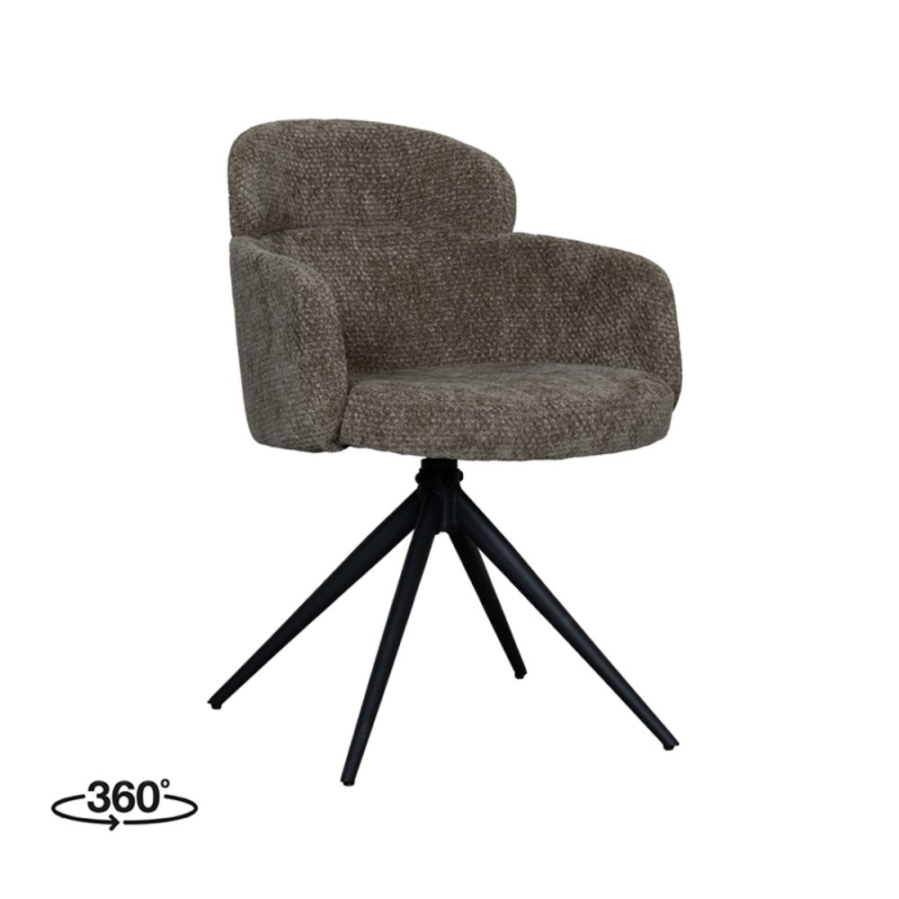 Eetkamerstoel Levi - Hunter - Elite - Black Frame