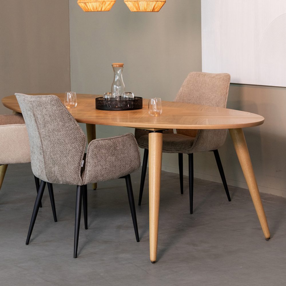 Eetkamertafel Ines - Naturel - Eiken - 210x110 cm