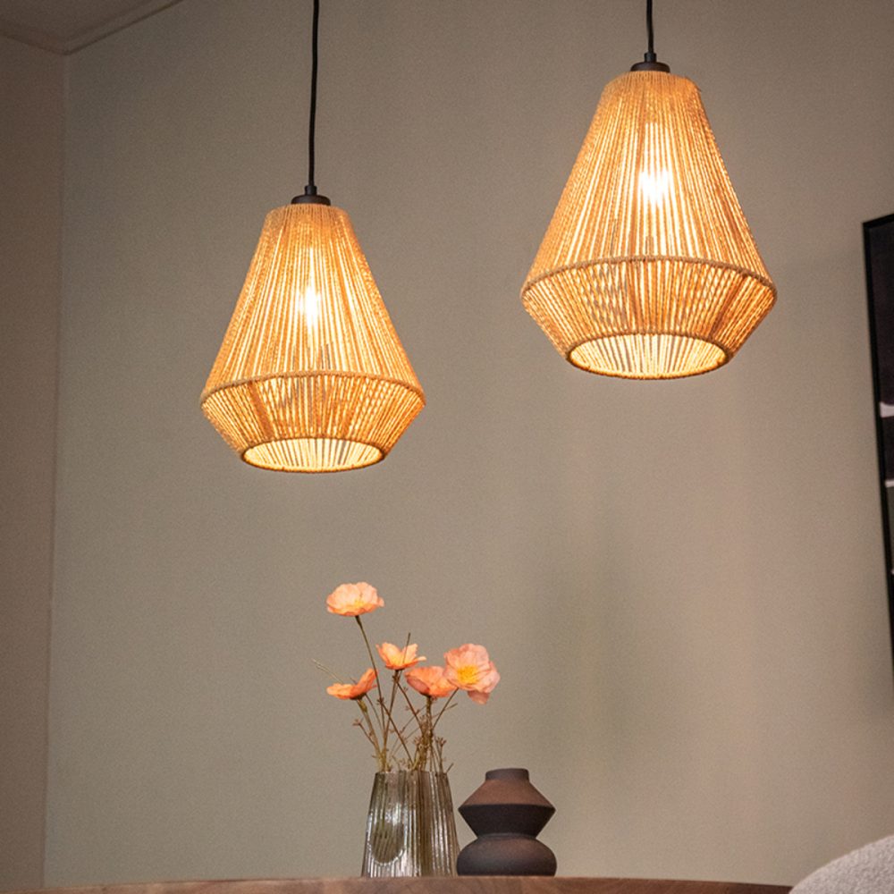 Hanglamp Ibiza - Naturel - Jute - 2-Lichts