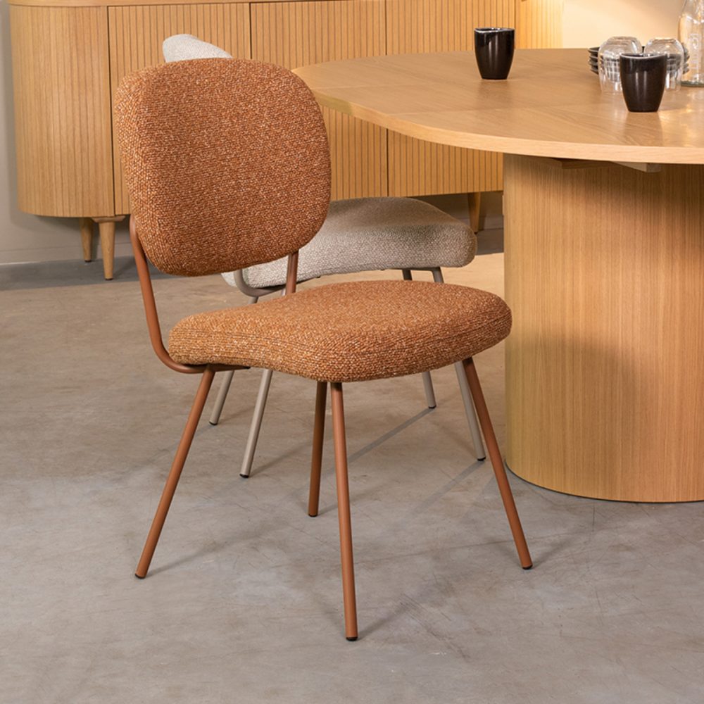 Eetkamerstoel Singapore - Coral - Boucle - Coral Frame