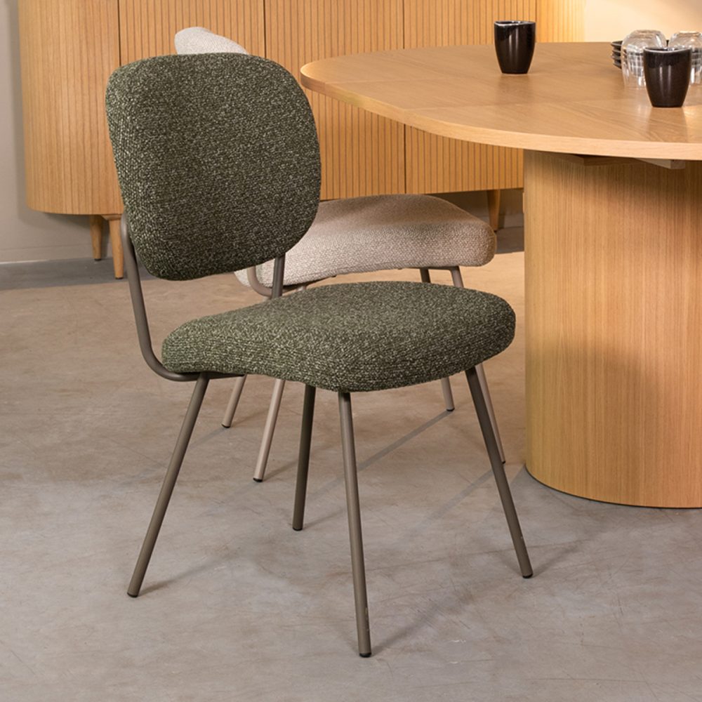 Eetkamerstoel Singapore - Forest - Boucle - Forest Frame