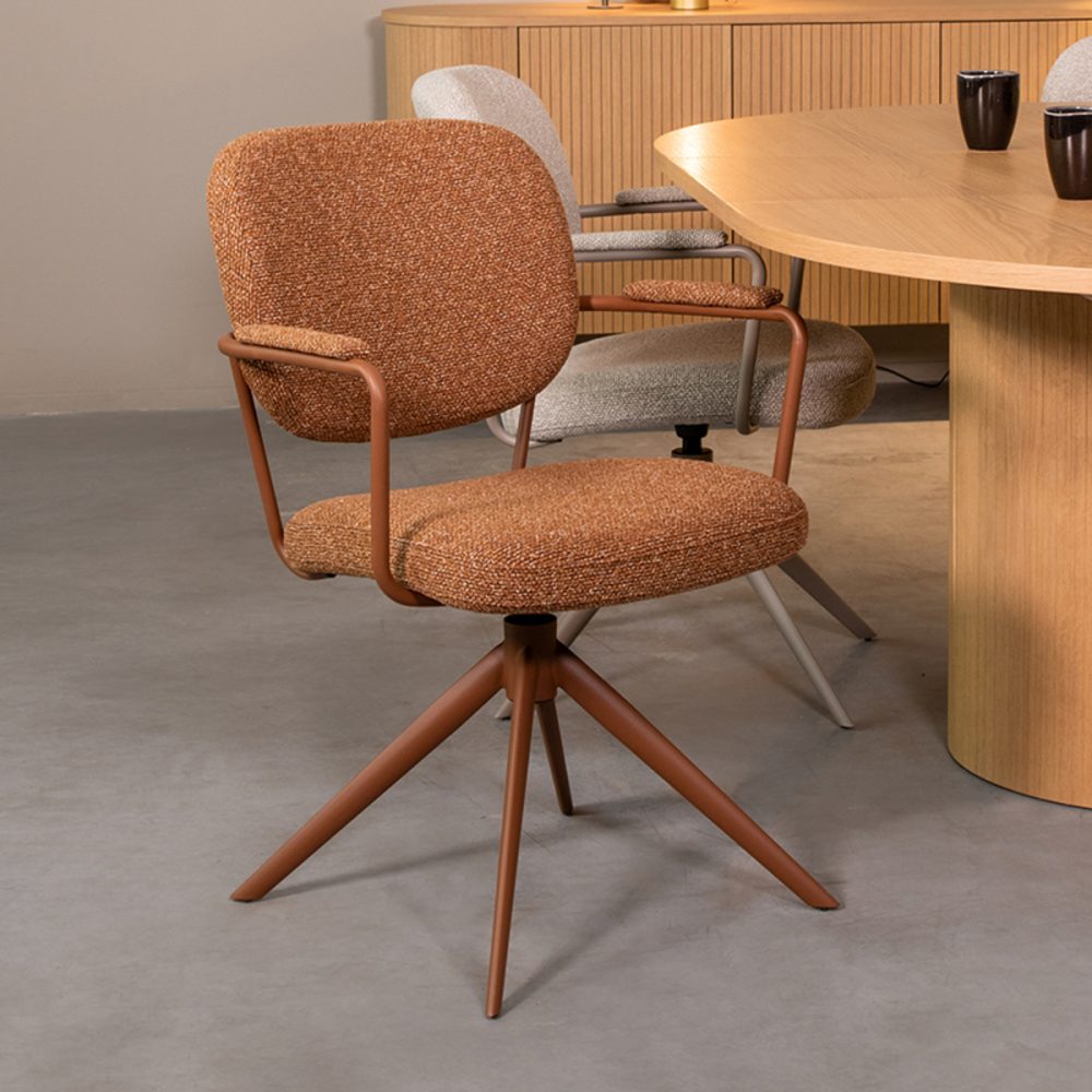 Eetkamerstoel Basel - Coral - Boucle - Coral Frame