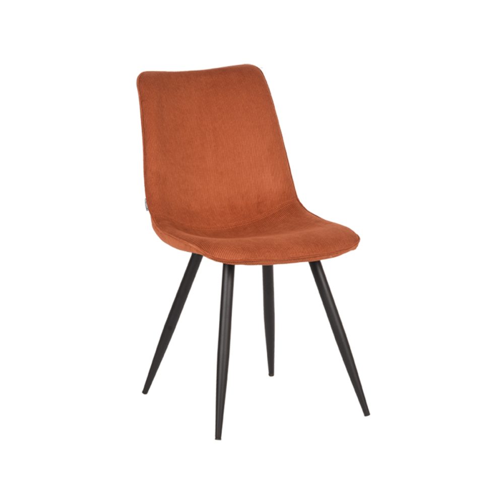 Eetkamerstoel Jort - Rust - Ribcord - Black Frame