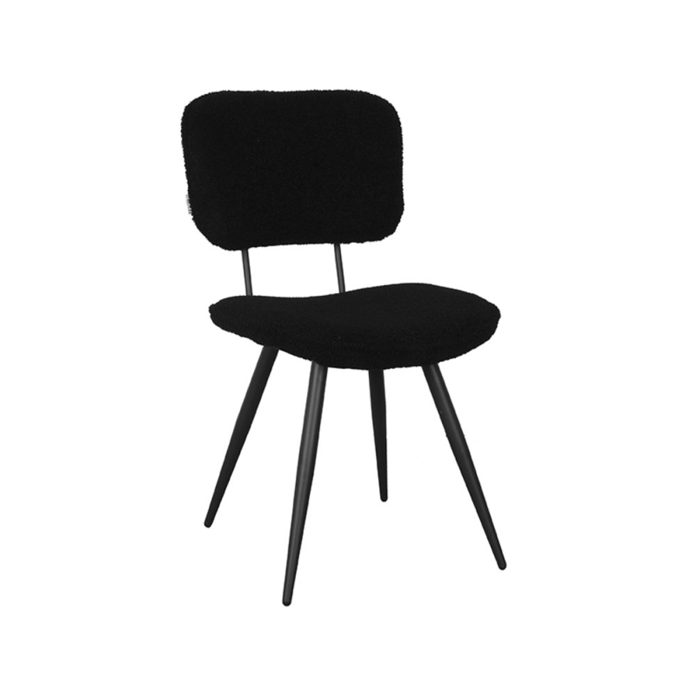 Eetkamerstoel Ted - Zwart - Teddy - Black Frame