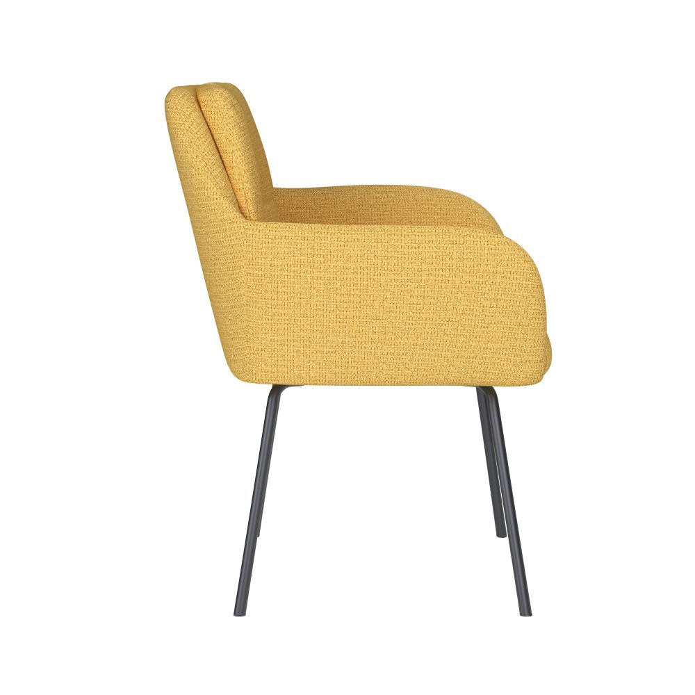 Chair Pete Ochre 4 Metal Legs