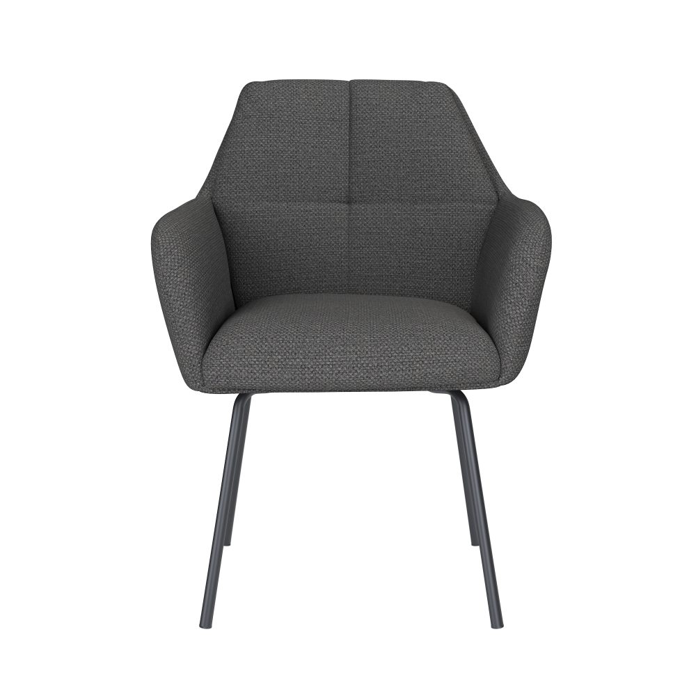 Chair Pete Grey 4 Metal Legs