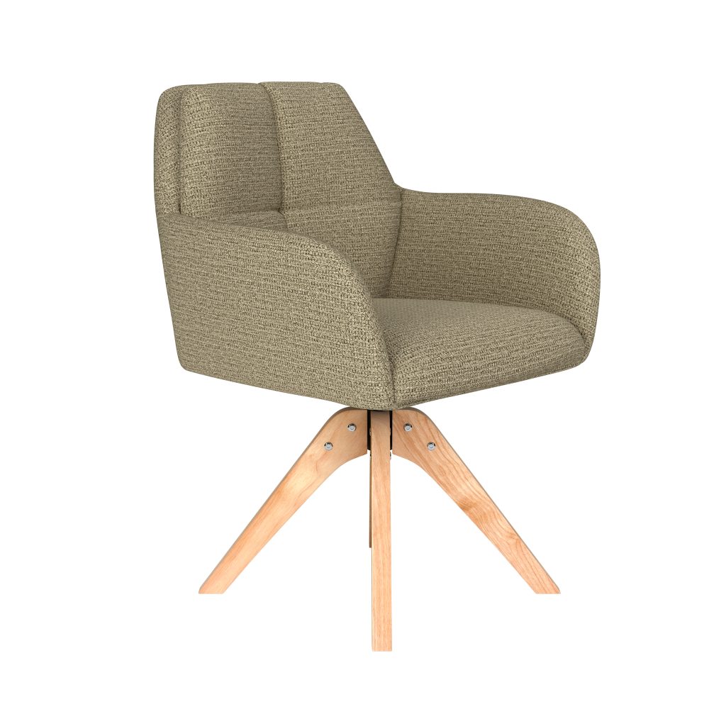 Chair Pete Green Wooden Swivel