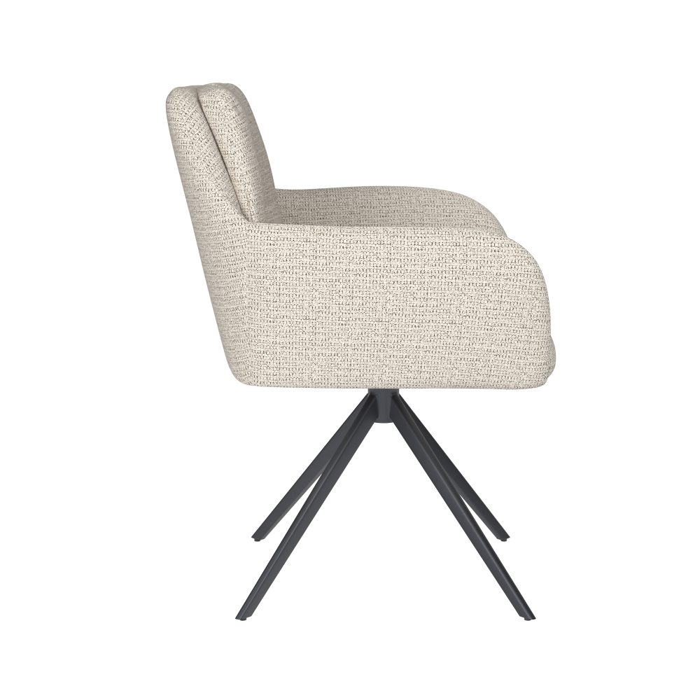 Chair Pete Off-White Metal Swivel