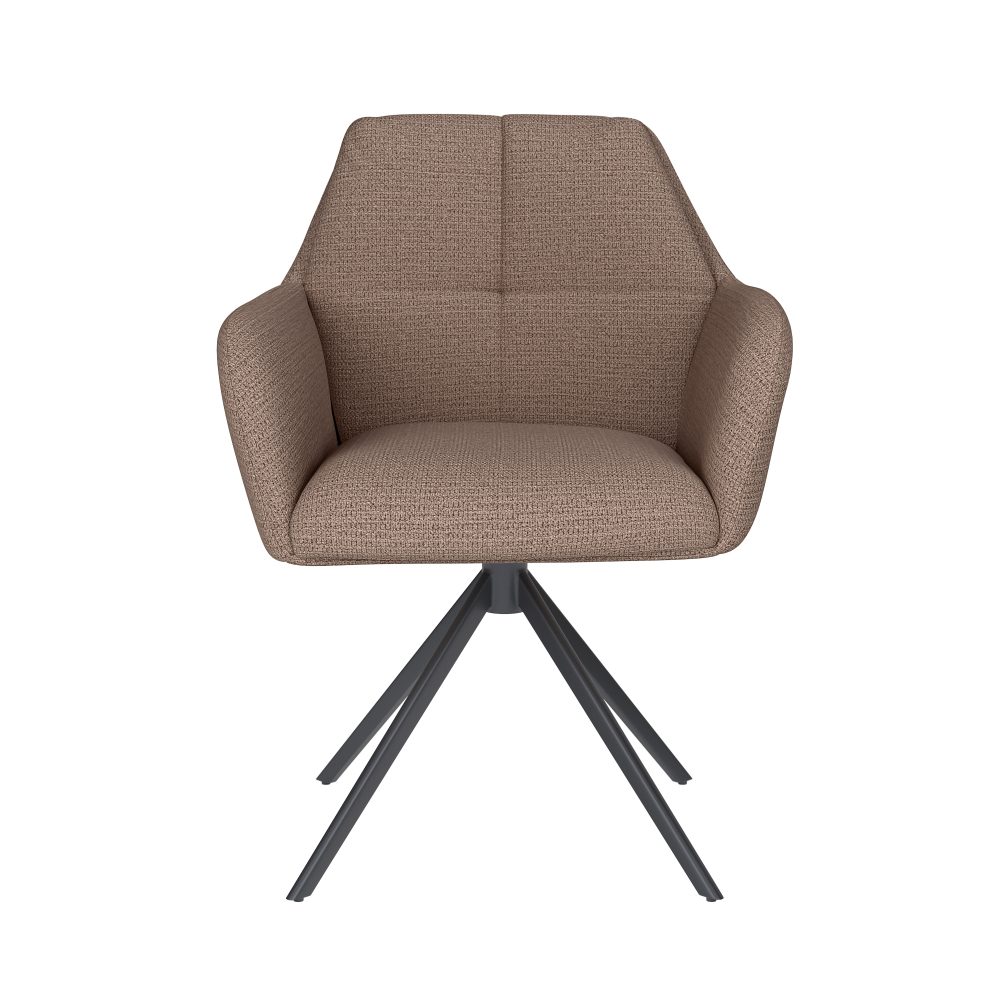 Chair Pete Taupe Metal Swivel