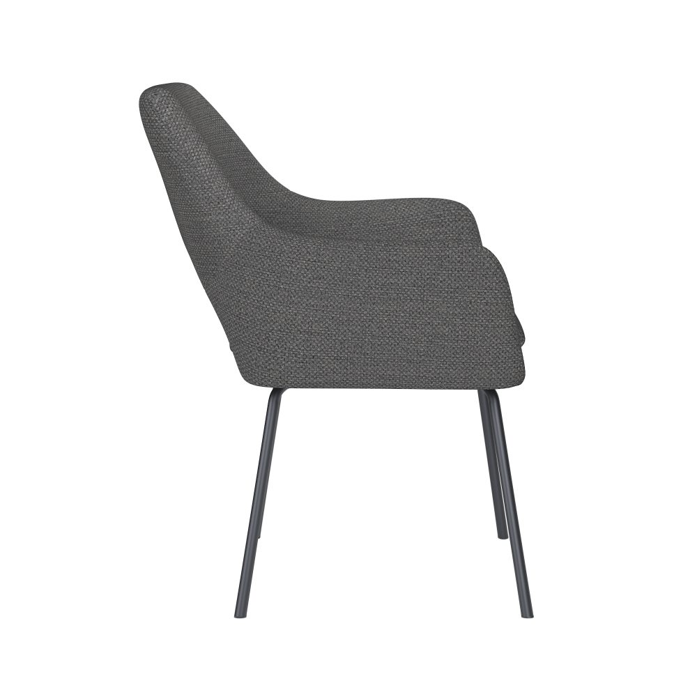 Chair Mos Grey 4 Metal Legs