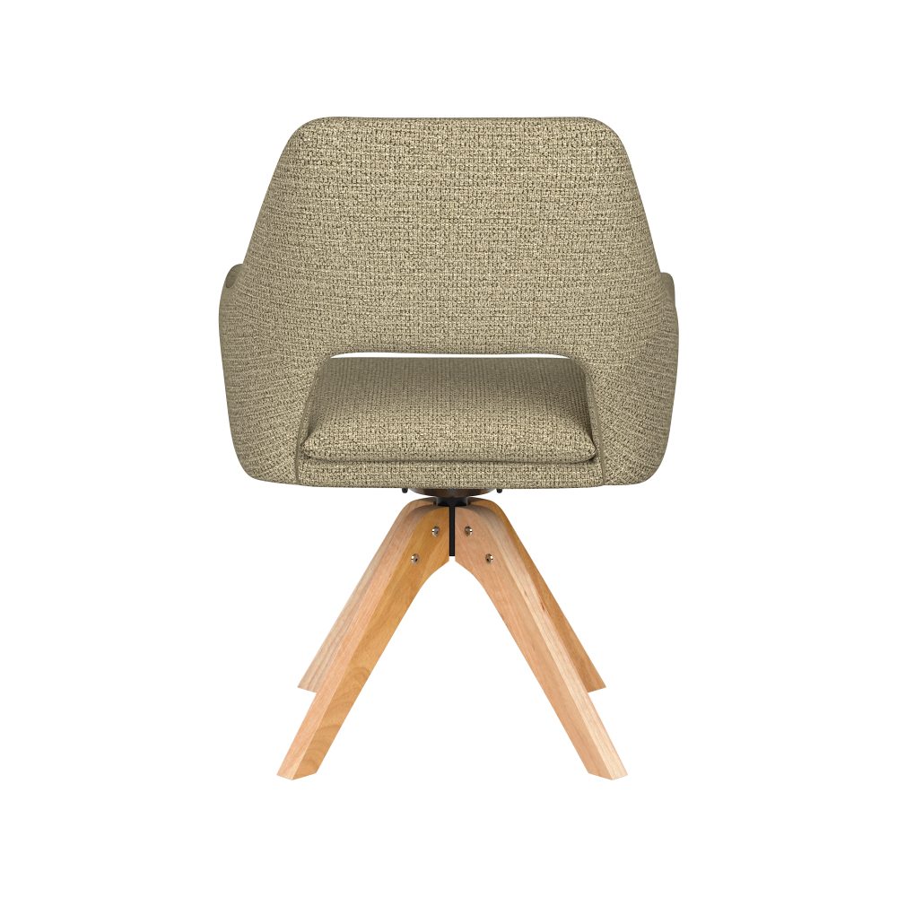 Chair Mos Green Wooden Swivel
