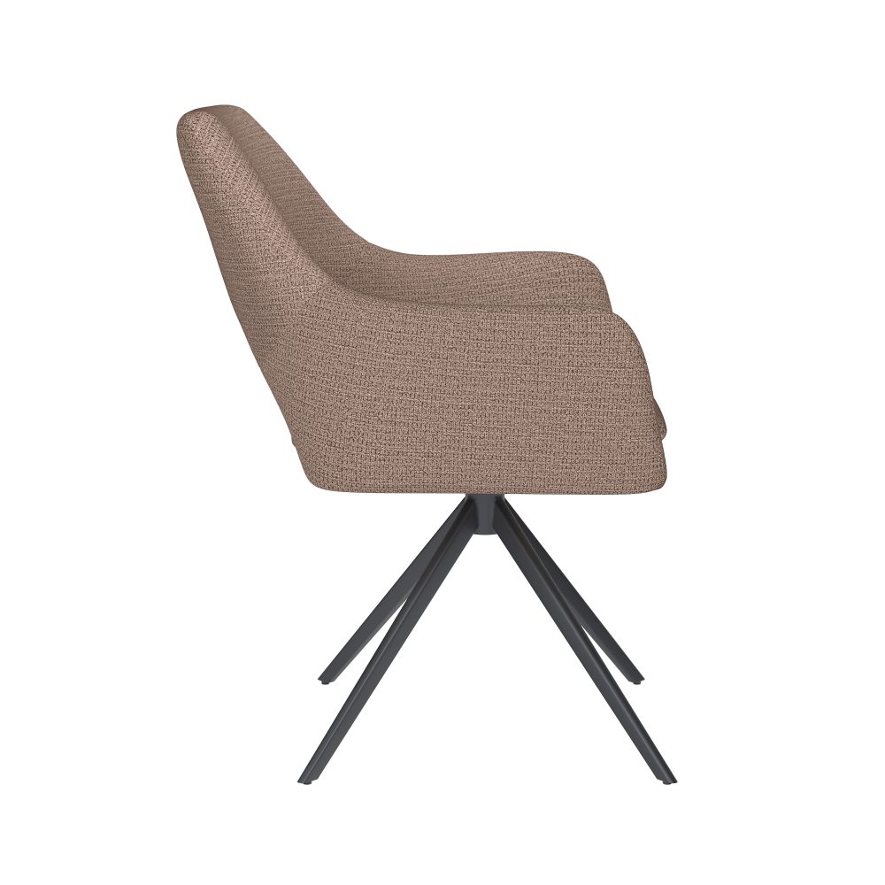 Chair Mos Taupe Metal Swivel